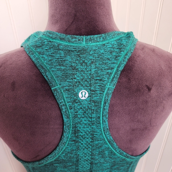 Lululemon Women's Size 8 Dark Green Heather Racerback Stretch - Picture 4 of 10